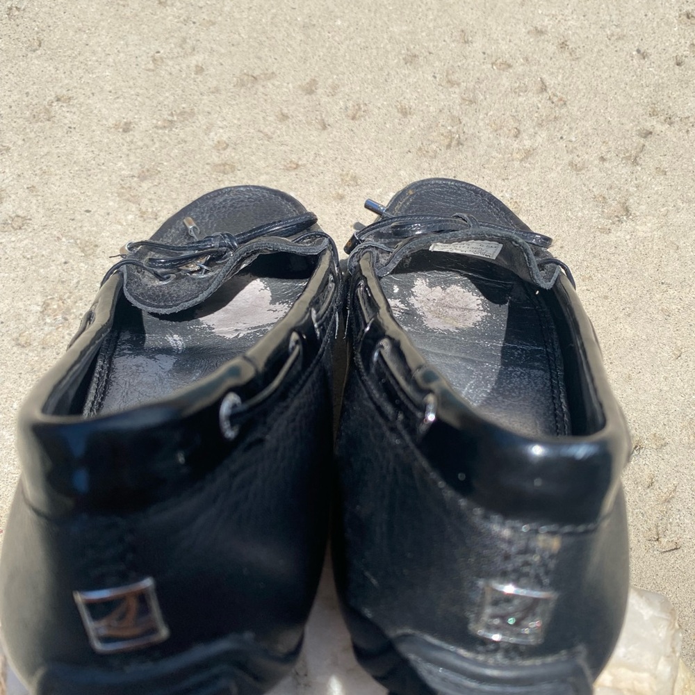 Sperry Black Leather Loafers women’s 6.5 - Picture 6 of 9